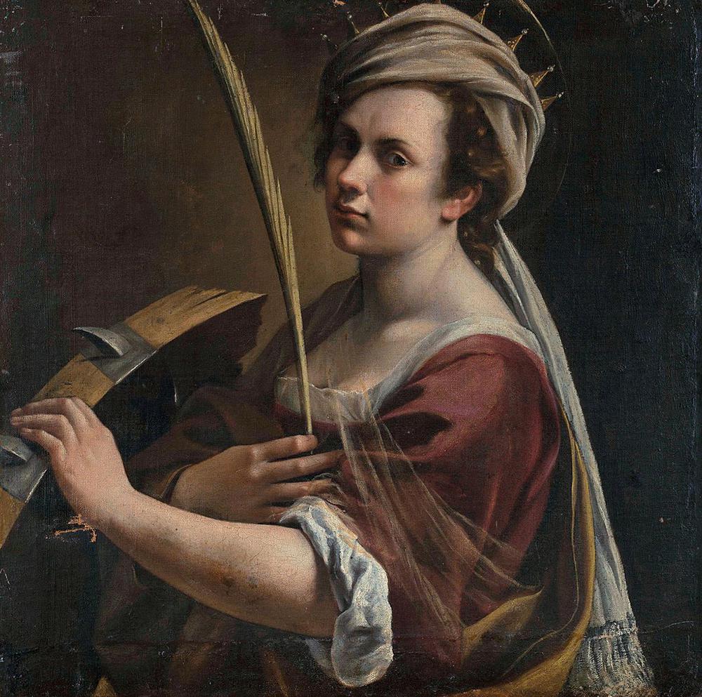 self portrait of Artemisia Gentileschi